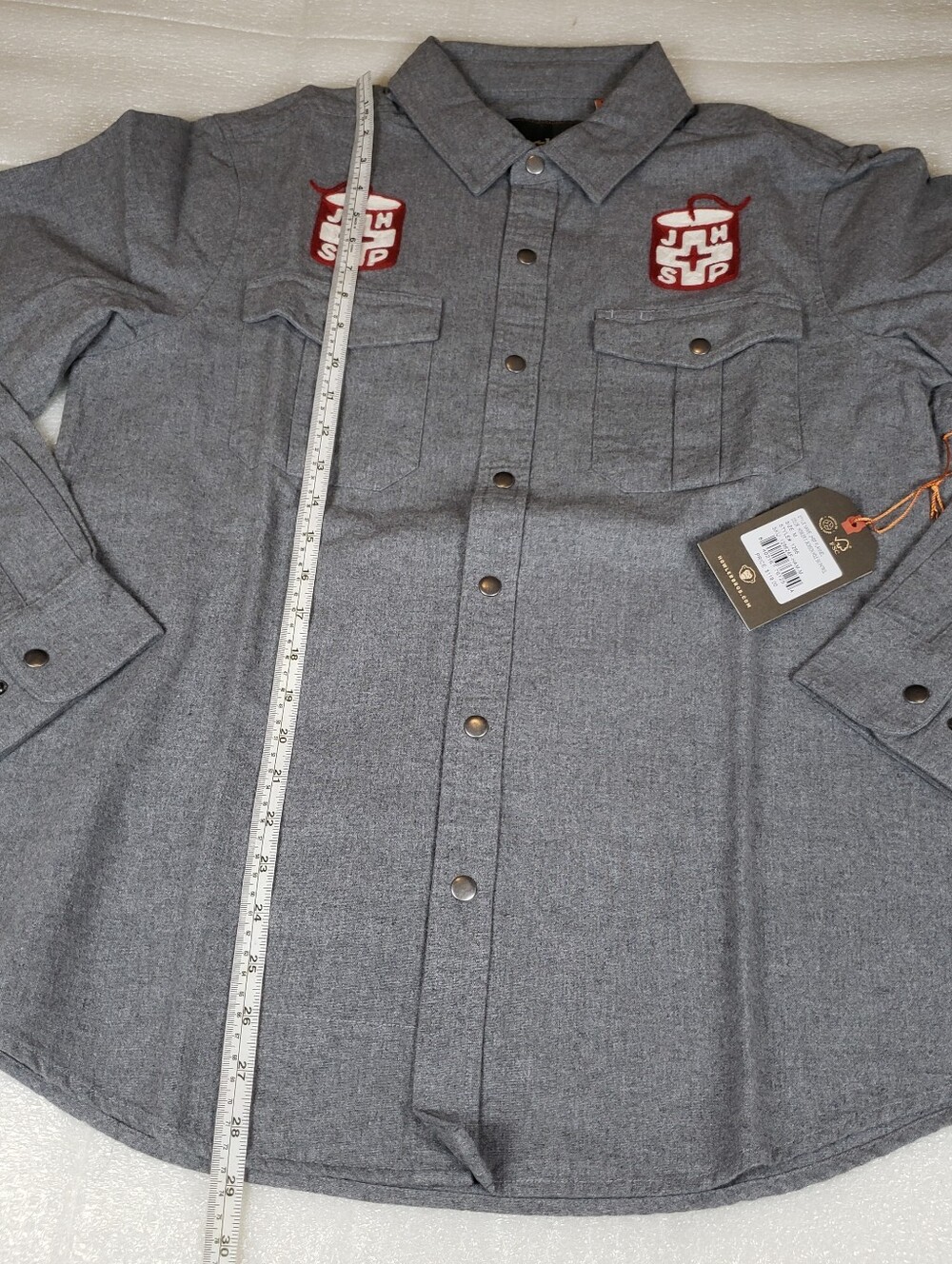 NWT Howler Men's Medium JHSP Gaucho Flannel Shirt Jackson Hole Ski Patrol Snow - Picture 9 of 13